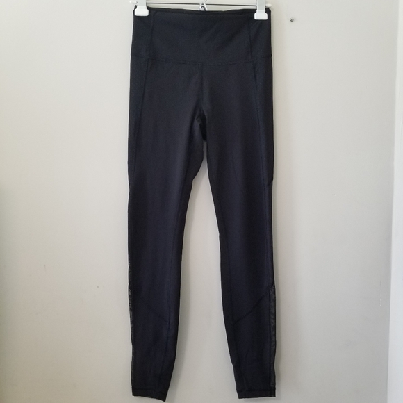 Lululemon Body Con Tight Black Size 8 W5AI8S Mesh Panel - Picture 4 of 16